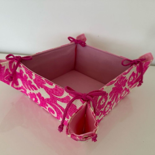 Fabric basket new with waterproof interior 18.5x18.5x9 cm
