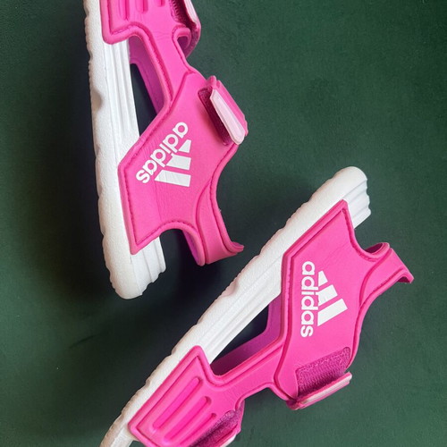 Adidas Swim Sandals Size 32 Pink Like New