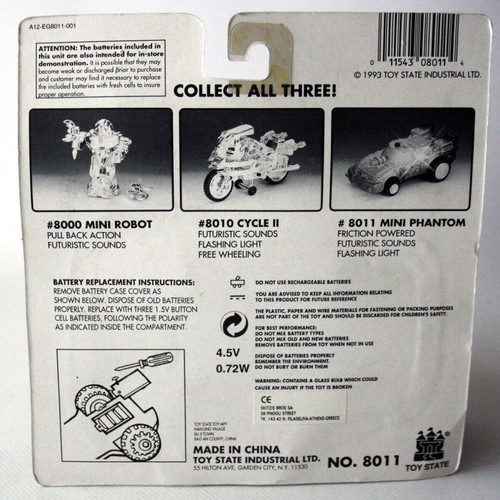 Steel Phantom Friction space car Toy State 1993 new