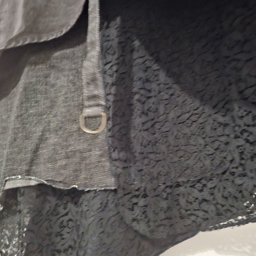 Skirt like new with various fabrics and cuts, black, size S