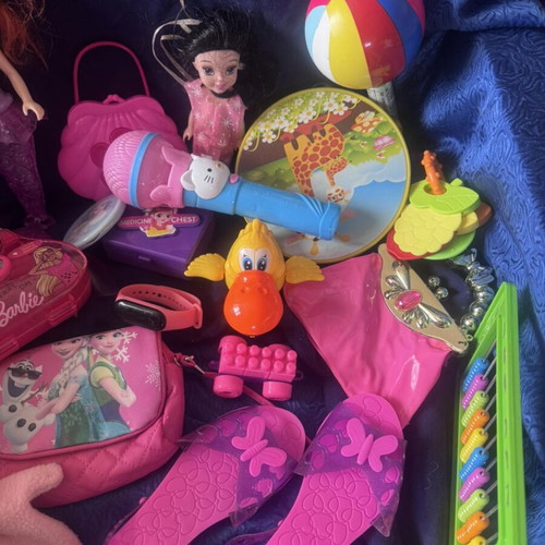 Various toys used, assorted dolls and accessories
