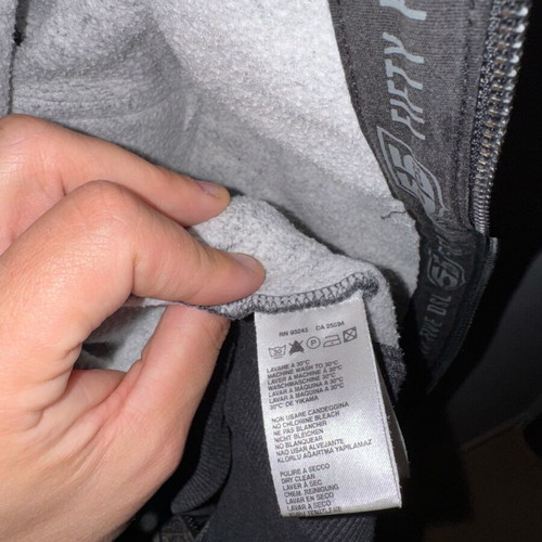 Diesel hoodie used, dark gray with zipper and designs, size L