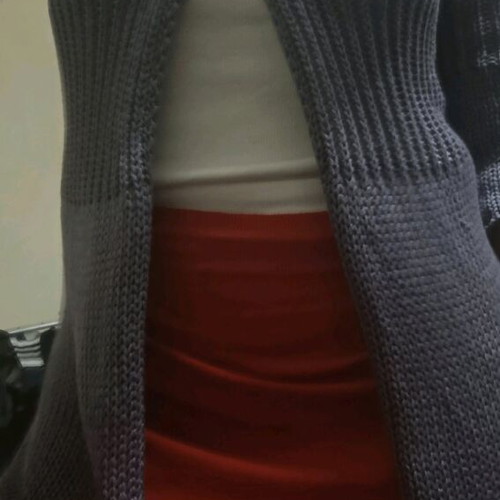 Nouveau purple cardigan like new with one button and three-quarter sleeve