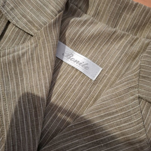 Boys' linen set new, includes coat, pants, shirt, belt