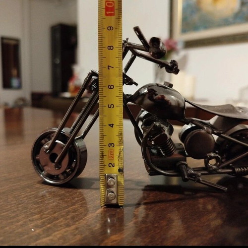 Metal chopper motorcycle miniature like new