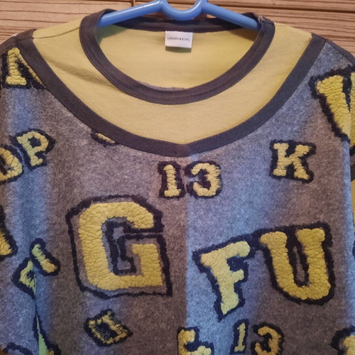 Intimissimi long-sleeve blouse used, gray and yellow, size L