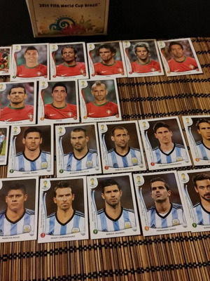 Συλλεκτικά αυτοκόλλητα χαρτάκια Panini World Cup Brazil 2014 μεταχειρισμένα, πακέτο 70 τεμαχίων