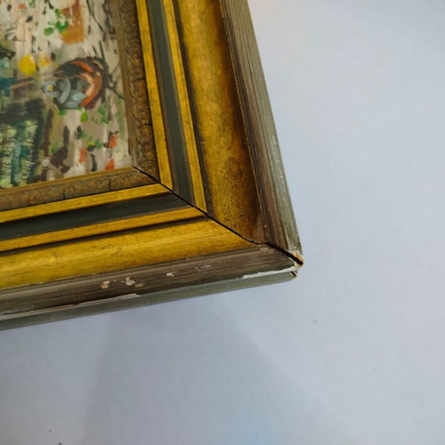 Oil painting with signature, framed