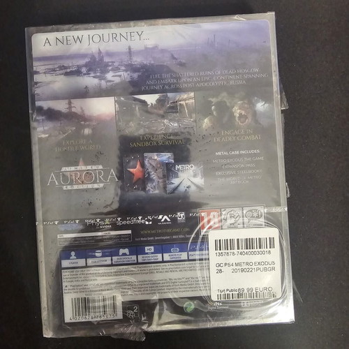 Metro Exodus Limited Aurora Edition PS4 like new