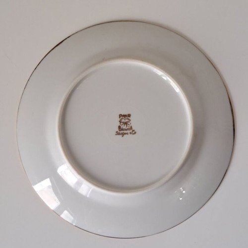 Jaeger serving plate set 6 pcs Ø15cm Bavaria Germany vintage porcelain