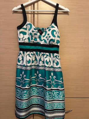 2bebe short turquoise dress small new