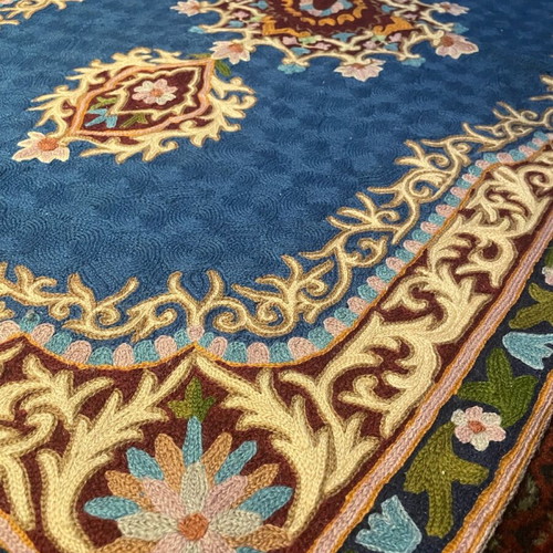 Handmade knitted rug new 1.14 x 0.74