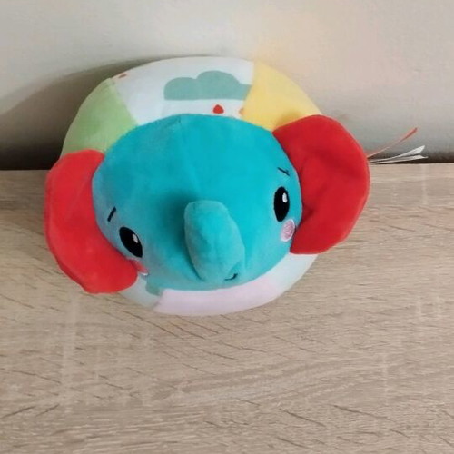 Fisher Price Elephant Fabric Rattle Ball 12cm like new