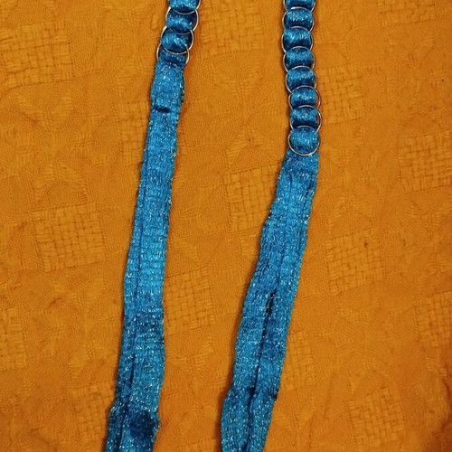 Belt new turquoise with lurex size 60