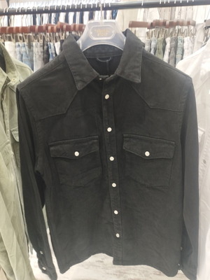 Men's Black Denim Jacket New M5-99-3