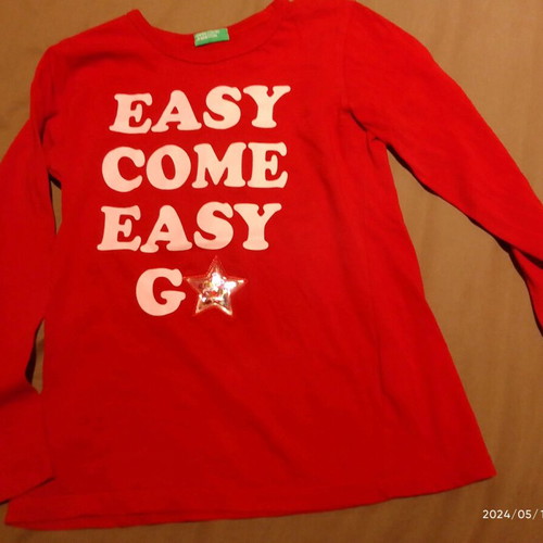 Girls' blouse set like new, sizes 128 and 134 cm