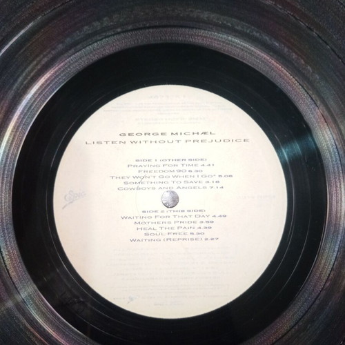 George Michael Listen Without Prejudice vinyl Greek edition 1990