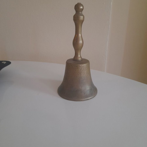 Old iron school bell like new