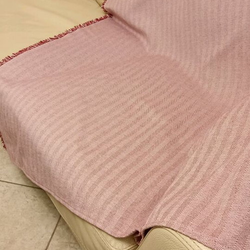 Sofa Throw Gofis Home 1.70 x 1.70, new, dark red with white herringbone