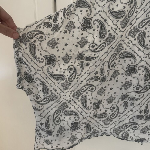 Zadig & Voltaire Paisley Print Butterfly Sleeve Blouse like new, white