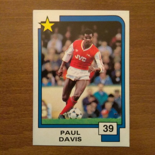 Κάρτα Paul Davis μεταχειρισμένη από τη συλλογή Panini Soccer Superstars 1988 Νο39