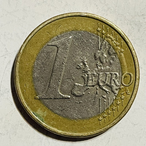 1 Euro coin Austria 2009 with Wolfgang Amadeus Mozart