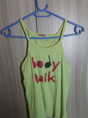 BodyTalk kids t-shirt like new, green and yellow, age 10-11