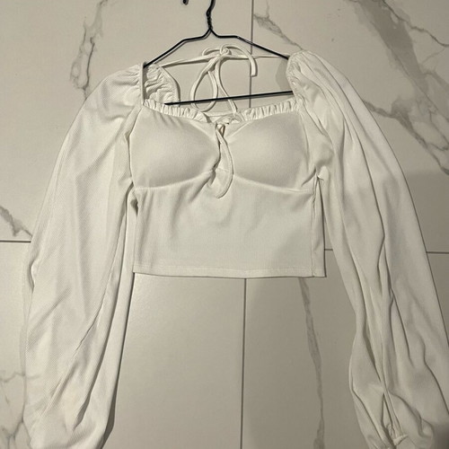 Blouse with padding like new, white, size S