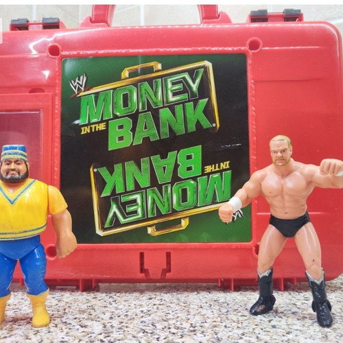 WWE Money in the Bank case with figures and accessories