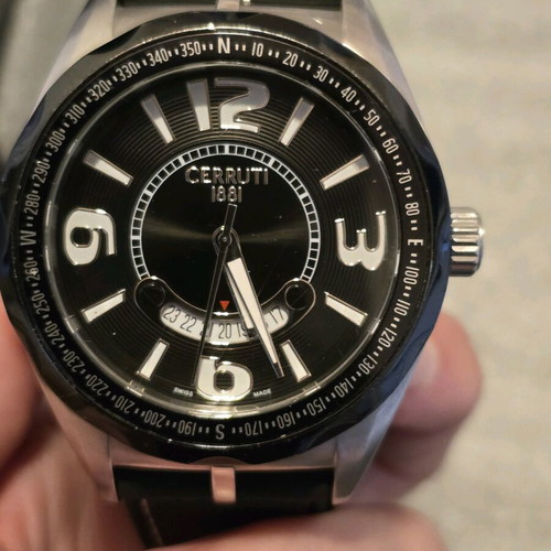 Cerruti 1881 watch like new, black, unisex