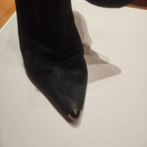 Exe Black Suede Boots Like New, Size 38, High Heel