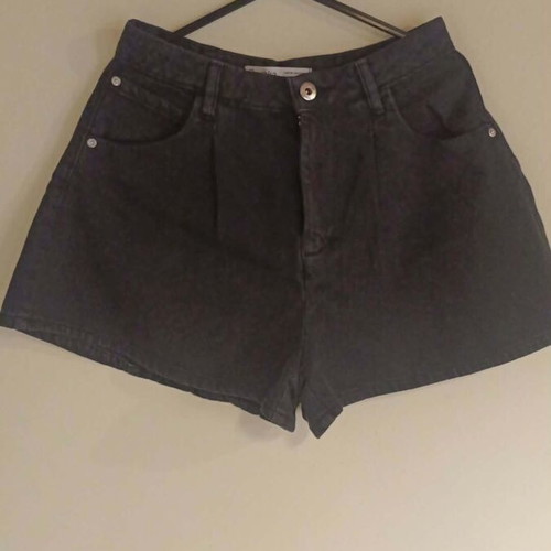 Bershka wide shorts new, black, size S
