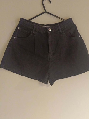 Bershka wide shorts new, black, size S