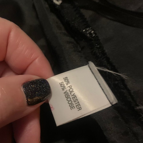 Charlotte Halton evening skirt like new, black tulle with grey flowers