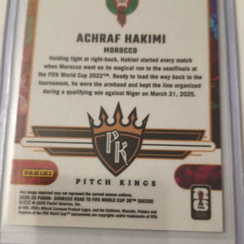 Achraf Hakimi 2025-26 Panini Donruss Pitch Kings Morocco card new