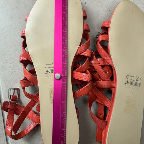 Karen Millen leather gladiator sandals coral size 41 like new