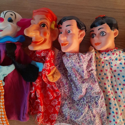 Puppet theater dolls used, set of 7, rare from the '80s