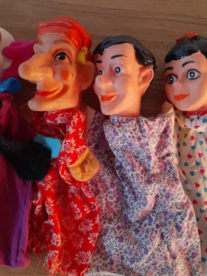 Puppet theater dolls used, set of 7, rare from the '80s