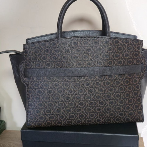 Calvin Klein leather handbag like new, black and brown