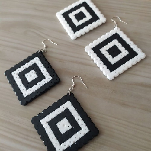 Handmade Black or White earrings new