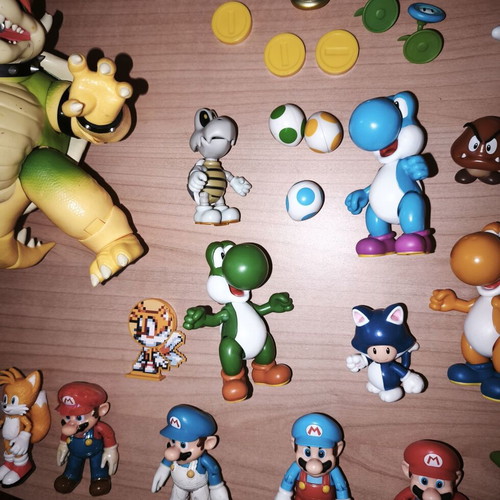 Super Mario and Sonic figures collection used from Jakks Pacific
