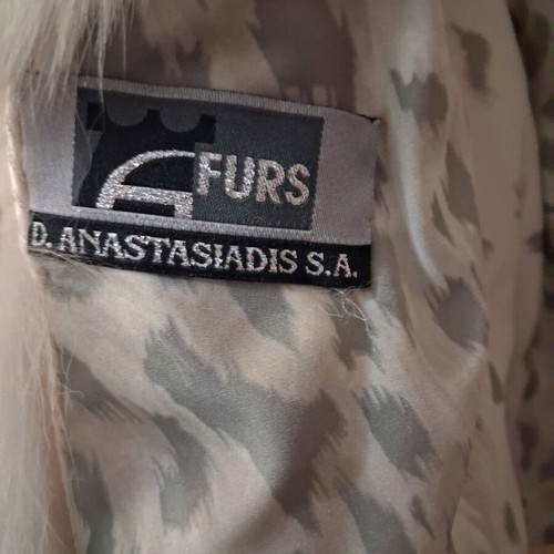 White genuine fur like new, size M