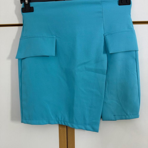 Mini skirt and jacket set turquoise one size new