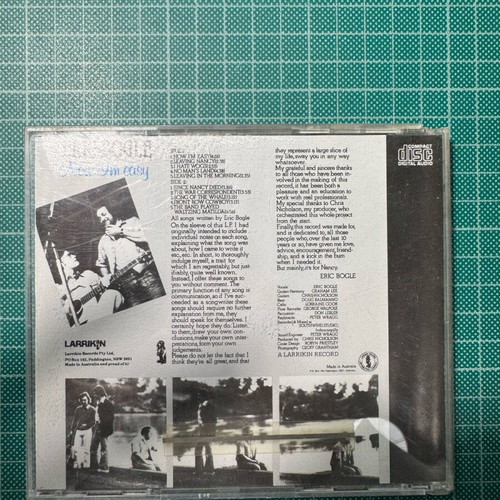 Eric Bogle Now I’m Easy CD used with broken case