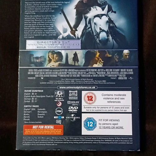Robin Hood DVD like new, adventure with subtitles