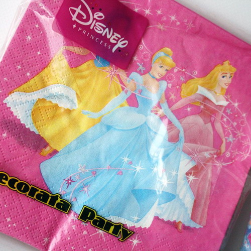 Vintage Disney Princess party set 20 napkins 8 cups Decorata new