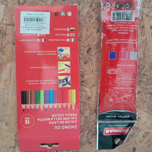 Stationery new set with pens, tapes, colored pencils and more