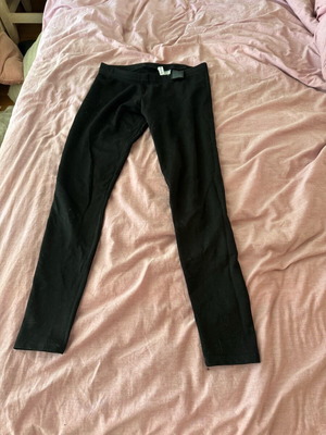 H&M black elastic leggings like new, basic, size S