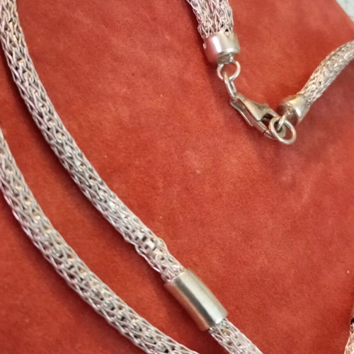 Lalaunis A21 925 silver double necklace vintage used
