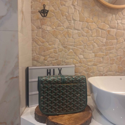 Goyard Belvedere PM Bag new, green shoulder bag